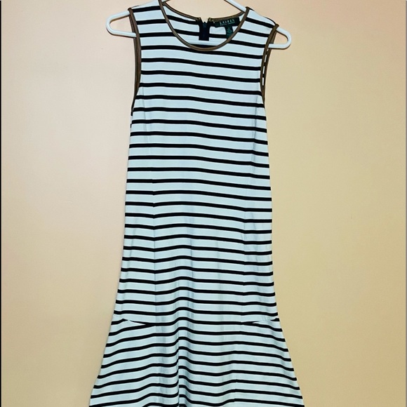 Dress Ralph Lauren striped sleeveless Small Summer Beach Cruise - Picture 2 of 5